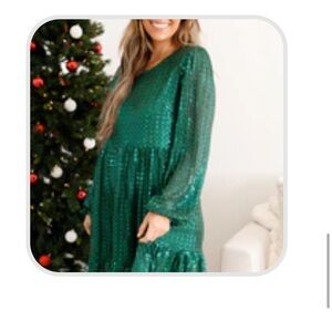 That Dazzling Glow Dress, Hunter Green
